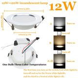 LED Downlight Lamp 3W 5W 7W 9W 12W 15W 18W Ceiling Recessed 10pcs/lot Downlights Round Led Panel Light Three Color 220V 110V