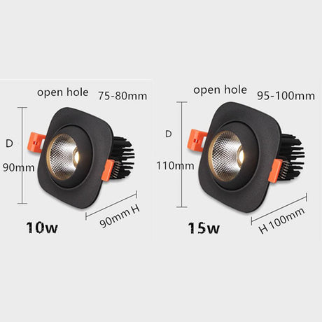 Dimmable Bull Eye Led downlight light LED COB Ceiling Spot Light 10w 15w AC85-265V LED ceiling recessed Lights Indoor Lighting