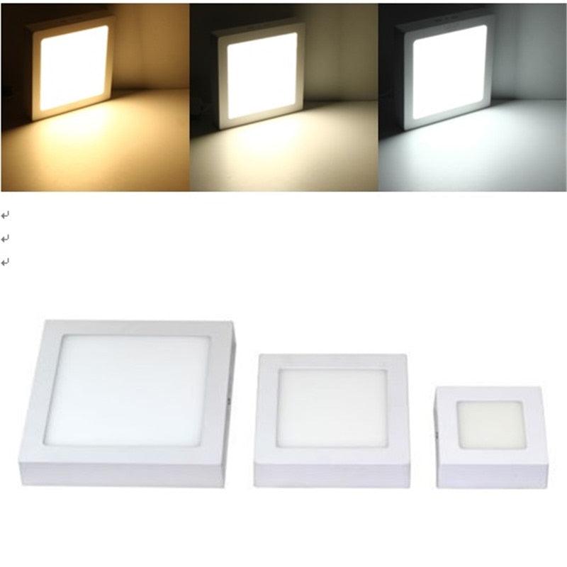 No Cut LED Ceiling Downlight 9W 15W 25W Round / Square Surface Mounted LED Panel Downlight Indoor Lighting AC85-265V+Driver