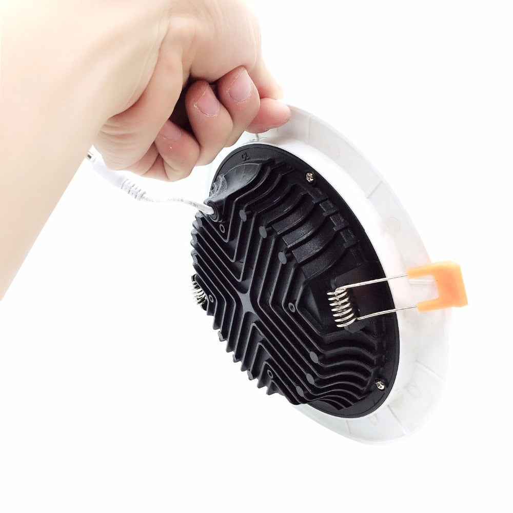 Ultra-Bright 5W 10W 15W 25W Recessed Round LED Downlight AC110V-240V COB LED Indoor Spot light