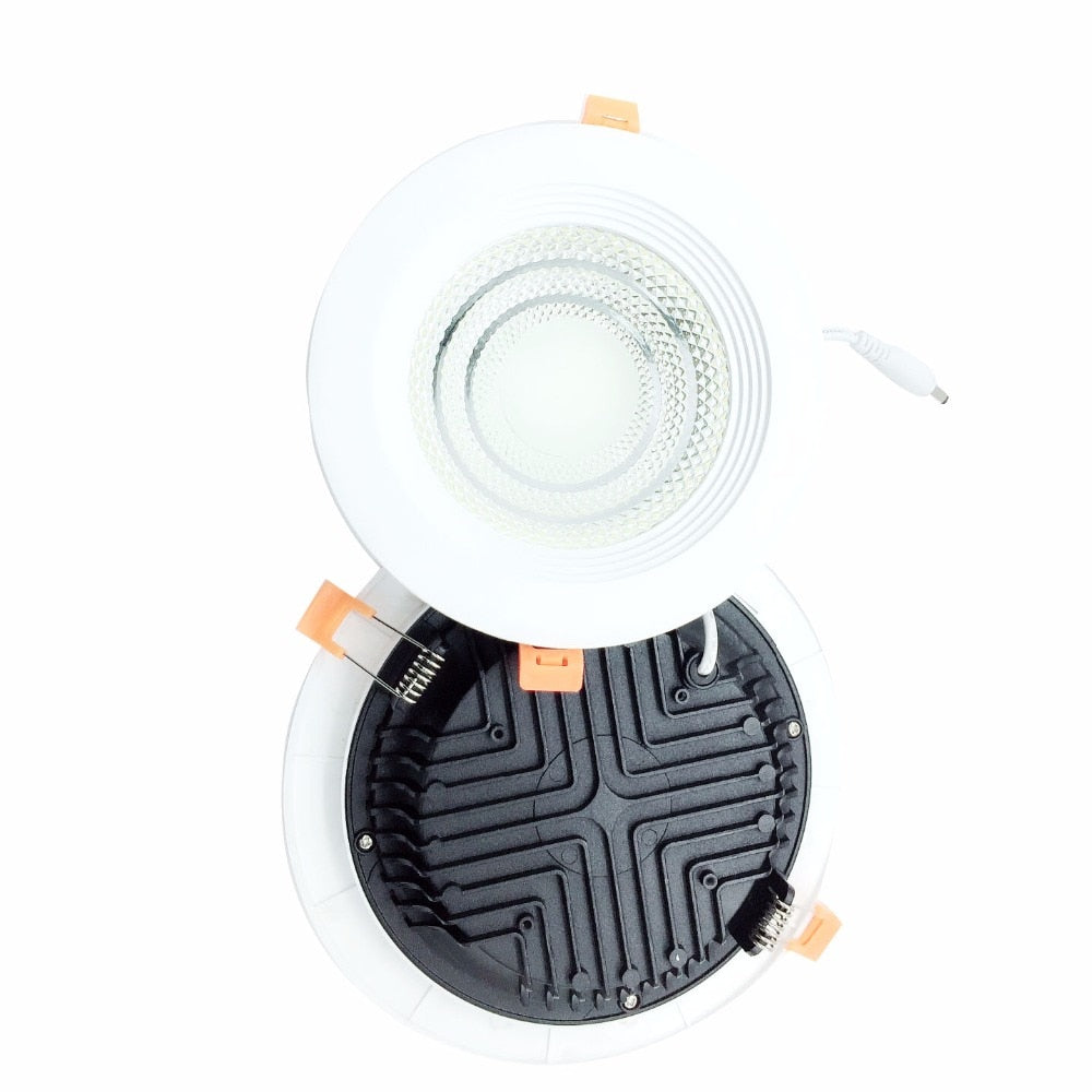 Ultra-Bright 5W 10W 15W 25W Recessed Round LED Downlight AC110V-240V COB LED Indoor Spot light