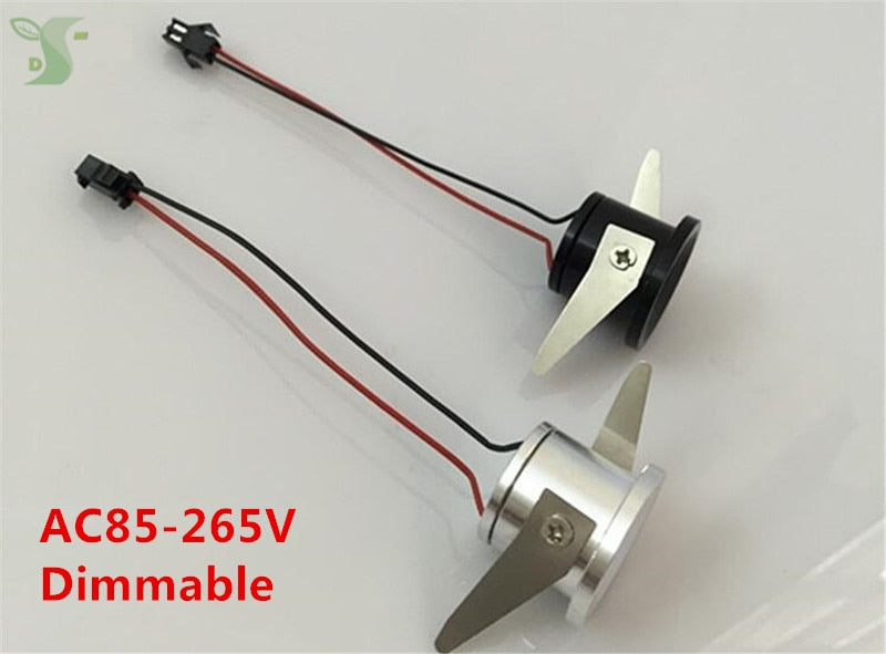 Dimmable 1w mini 5pcs/lot Ceiling downlight LED lamp Recessed Cabinet wall Bulb 110V-220V for home living room illumination