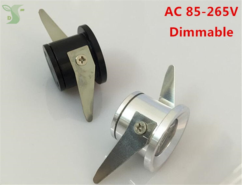 Dimmable 1w mini 5pcs/lot Ceiling downlight LED lamp Recessed Cabinet wall Bulb 110V-220V for home living room illumination