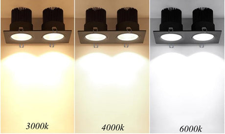 Recessed Double LED Dimmable Downlight COB 7w 12w 15W 30W Spot Decoration Room Ceiling Lamp AC 220V LED Panel Lights Hotel Room