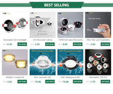 Dimmable Led Downlight Light 7W 12W 18W Anti-Glare COB Spot light AC220V 110V Honeycomb Recessed Lights Indoor Lightings