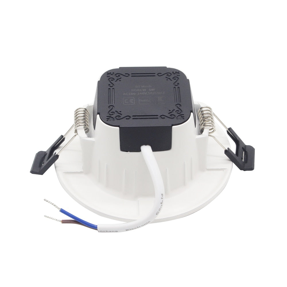 Bluetooth LED Downlight Recessed 5W RGBCCT LED Magic Mesh Downlight Dimmable AC 110V 220V Spot Light Smart Home Bluetooth Lamps