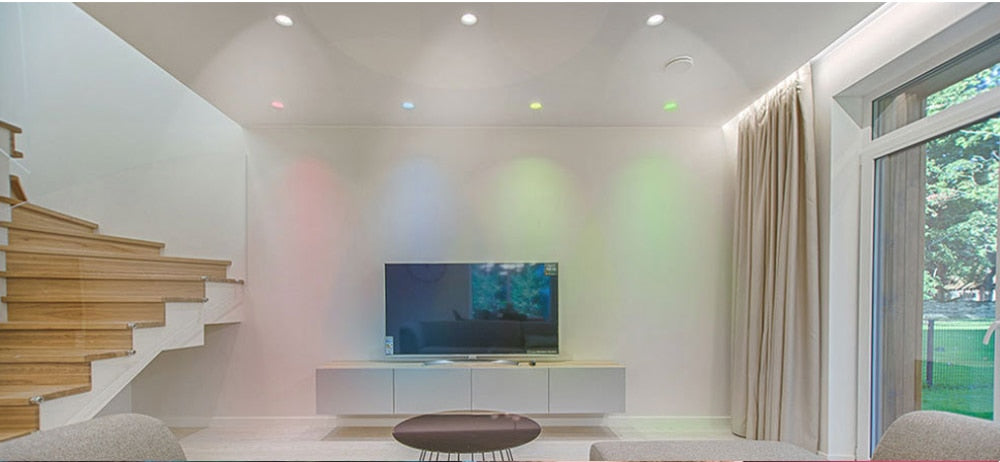 Bluetooth LED Downlight Recessed 5W RGBCCT LED Magic Mesh Downlight Dimmable AC 110V 220V Spot Light Smart Home Bluetooth Lamps