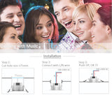 Bluetooth LED Downlight Recessed 5W RGBCCT LED Magic Mesh Downlight Dimmable AC 110V 220V Spot Light Smart Home Bluetooth Lamps