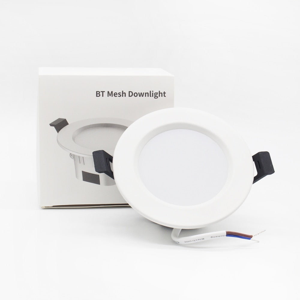 Bluetooth LED Downlight Recessed 5W RGBCCT LED Magic Mesh Downlight Dimmable AC 110V 220V Spot Light Smart Home Bluetooth Lamps