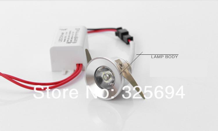 Dimmable 1w 50pcs/lot mini Ceiling downlight LED lamp Recessed Cabinet wall Bulb CE&amp;amp;Rohs for home living room illumination