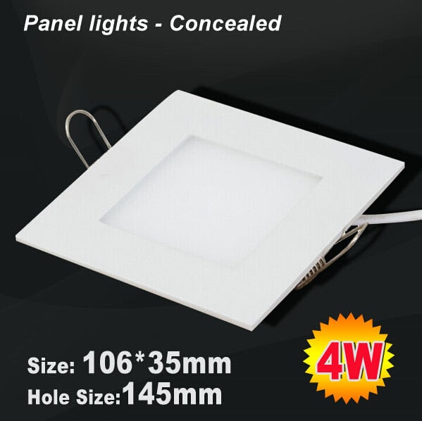 Ultra thin Square Panel AC110V 220V 4W 6W 9W 12W 15W 18W SMD2835 recessed ceiling led panel light downlight White / Warm white