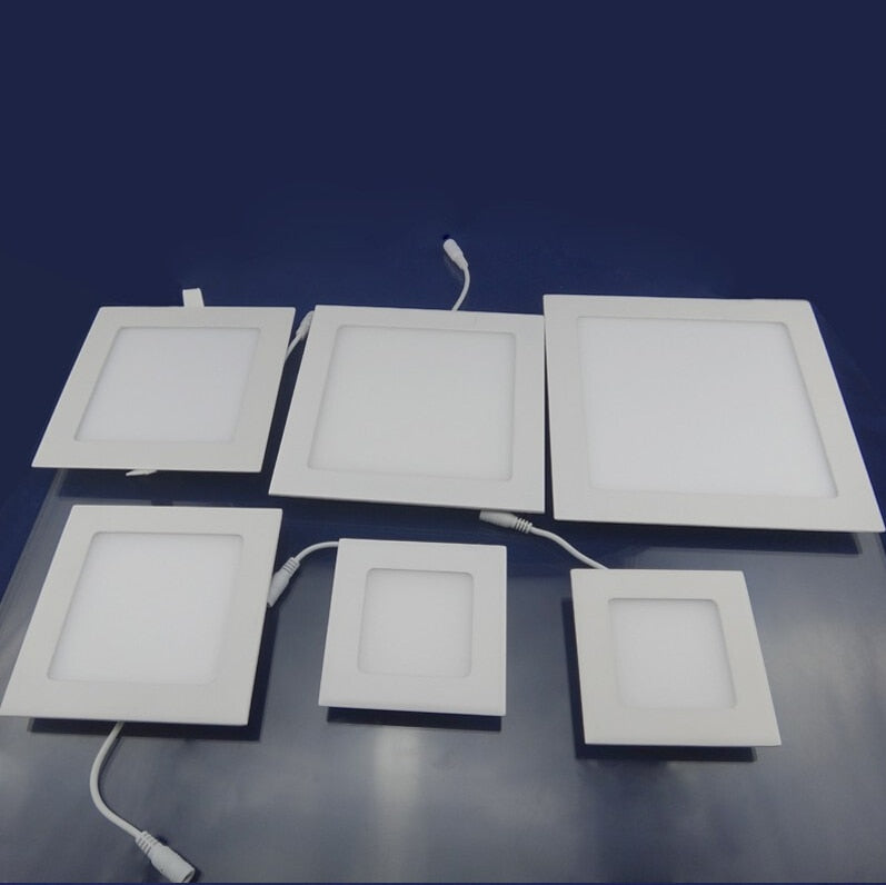 Ultra thin Square Panel AC110V 220V 4W 6W 9W 12W 15W 18W SMD2835 recessed ceiling led panel light downlight White / Warm white