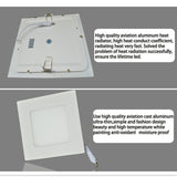 Ultra thin Square Panel AC110V 220V 4W 6W 9W 12W 15W 18W SMD2835 recessed ceiling led panel light downlight White / Warm white