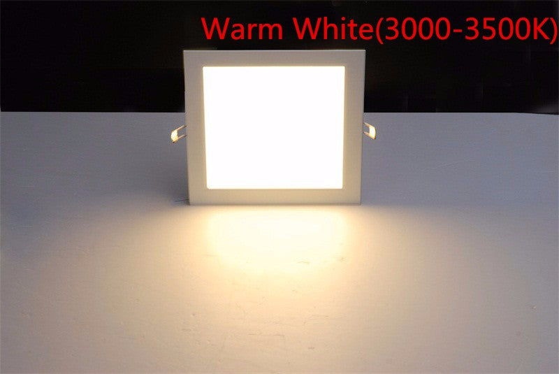 Ultra thin Square Panel AC110V 220V 4W 6W 9W 12W 15W 18W SMD2835 recessed ceiling led panel light downlight White / Warm white