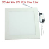 Dimmable LED Ceiling Downlight 3W 4W 6W 9W 12W 15W 25W recessed led panel light with driver AC85-265V Warm White/Cold White