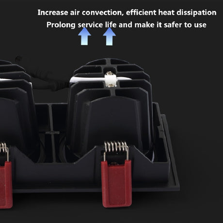 2021 Angle Adjustable Anti-glare Square LED COB Recessed Downlights 9W 12W 15W 18W 24W 30W LED Ceiling Spot Lights AC90-260V