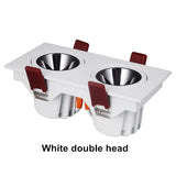 2021 Angle Adjustable Anti-glare Square LED COB Recessed Downlights 9W 12W 15W 18W 24W 30W LED Ceiling Spot Lights AC90-260V