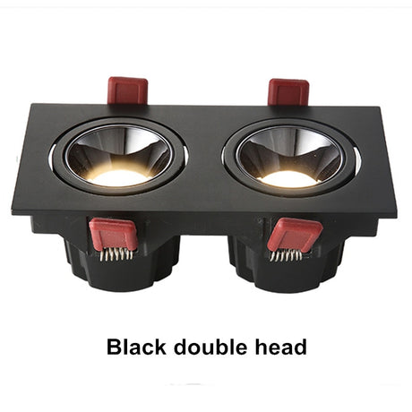 2021 Angle Adjustable Anti-glare Square LED COB Recessed Downlights 9W 12W 15W 18W 24W 30W LED Ceiling Spot Lights AC90-260V