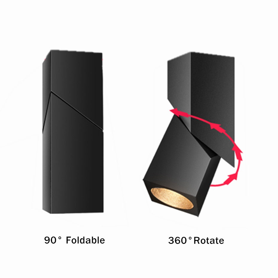 Surface Mounted Led Ceiling Lamp Foldable Modern Led Downlight 10W 12W 15W Dimmable AC110V 220V For Living Room Stores Kitchen