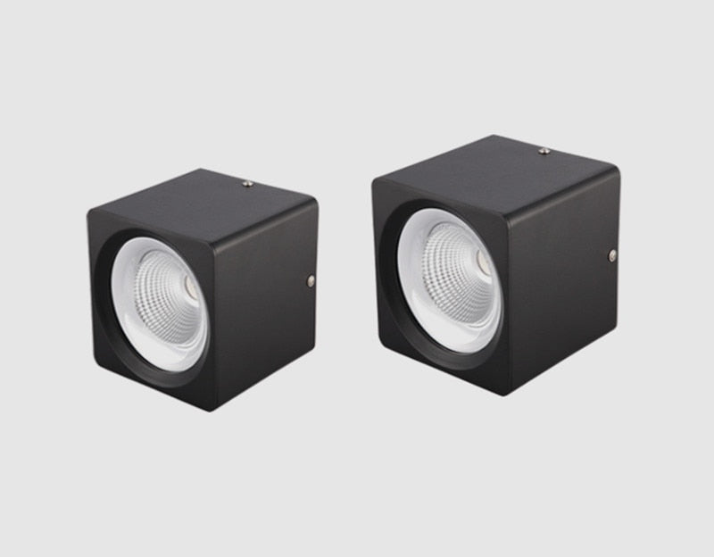 Square Dimmable COB LED Downlights 9W 15W 20W LED Ceiling Spot Lights 110-240V LED Ceiling Lamps Warm/Cold White Indoor Lighting