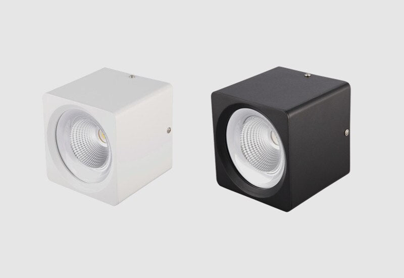 Square Dimmable COB LED Downlights 9W 15W 20W LED Ceiling Spot Lights 110-240V LED Ceiling Lamps Warm/Cold White Indoor Lighting