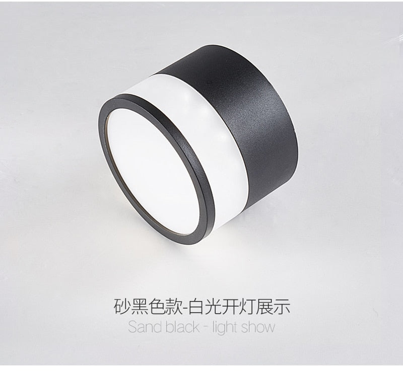 Surface Mounted Downlight Led 7W 12W Nordic Round Living Room Aisle Ceiling Light Macaron Free Hole Three-color Small Spotlight