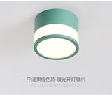 Surface Mounted Downlight Led 7W 12W Nordic Round Living Room Aisle Ceiling Light Macaron Free Hole Three-color Small Spotlight