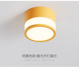 Surface Mounted Downlight Led 7W 12W Nordic Round Living Room Aisle Ceiling Light Macaron Free Hole Three-color Small Spotlight