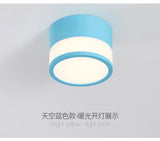 Surface Mounted Downlight Led 7W 12W Nordic Round Living Room Aisle Ceiling Light Macaron Free Hole Three-color Small Spotlight