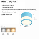 Surface Mounted Downlight Led 7W 12W Nordic Round Living Room Aisle Ceiling Light Macaron Free Hole Three-color Small Spotlight