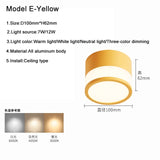 Surface Mounted Downlight Led 7W 12W Nordic Round Living Room Aisle Ceiling Light Macaron Free Hole Three-color Small Spotlight