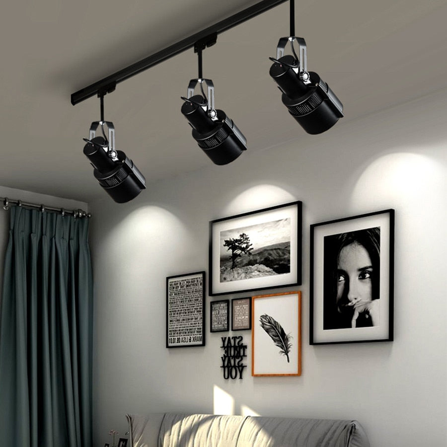 Vintage Art Industrial Ceiling Light 25W 35W Retro LED Track Light Clothing Store Cafe Shop Spotlight Surface Mounted Downlight