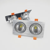 Double Square Dimmable Recessed COB LED Downlights AC85~265V LED Ceiling Spot Lights 14W 18W 24W LED Ceiling Lamps Indoor Lighting