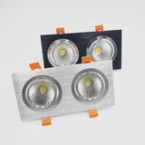 Double Square Dimmable Recessed COB LED Downlights AC85~265V LED Ceiling Spot Lights 14W 18W 24W LED Ceiling Lamps Indoor Lighting