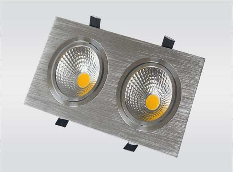 Double Square Dimmable Recessed COB LED Downlights AC85~265V LED Ceiling Spot Lights 14W 18W 24W LED Ceiling Lamps Indoor Lighting