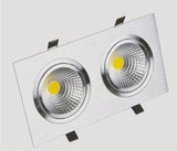 Double Square Dimmable Recessed COB LED Downlights AC85~265V LED Ceiling Spot Lights 14W 18W 24W LED Ceiling Lamps Indoor Lighting