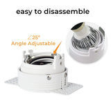 Frameless Recessed LED Ceiling Downlight Adjustable Mount Frame Socket GU10/MR16/MR11 Bulb Holder Spot Lighting Fitting Fixture