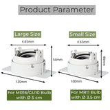 Frameless Recessed LED Ceiling Downlight Adjustable Mount Frame Socket GU10/MR16/MR11 Bulb Holder Spot Lighting Fitting Fixture