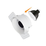 Frameless Recessed LED Ceiling Downlight Adjustable Mount Frame Socket GU10/MR16/MR11 Bulb Holder Spot Lighting Fitting Fixture