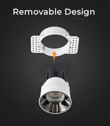 Frameless Recessed LED Ceiling Downlight Adjustable Mount Frame Socket GU10/MR16/MR11 Bulb Holder Spot Lighting Fitting Fixture