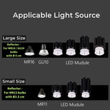 Frameless Recessed LED Ceiling Downlight Adjustable Mount Frame Socket GU10/MR16/MR11 Bulb Holder Spot Lighting Fitting Fixture