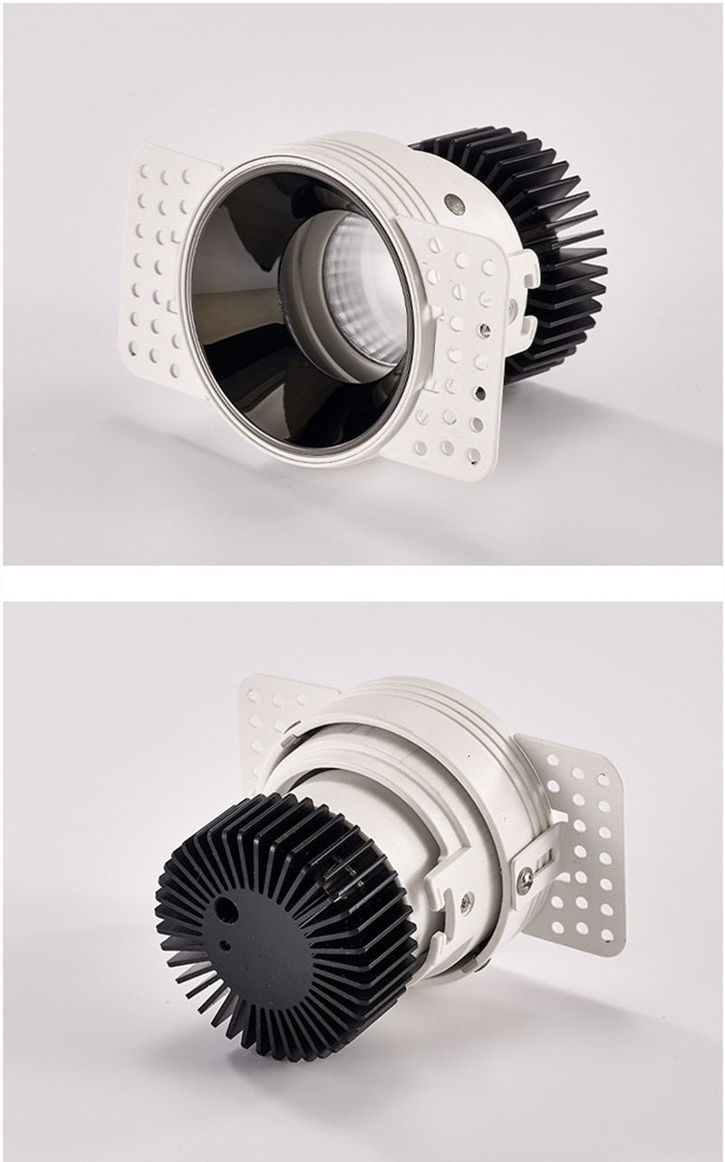 Frameless Recessed LED Ceiling Downlight Adjustable Mount Frame Socket GU10/MR16/MR11 Bulb Holder Spot Lighting Fitting Fixture