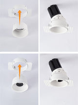 Frameless Recessed LED Ceiling Downlight Adjustable Mount Frame Socket GU10/MR16/MR11 Bulb Holder Spot Lighting Fitting Fixture