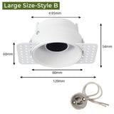 Frameless Recessed LED Ceiling Downlight Adjustable Mount Frame Socket GU10/MR16/MR11 Bulb Holder Spot Lighting Fitting Fixture