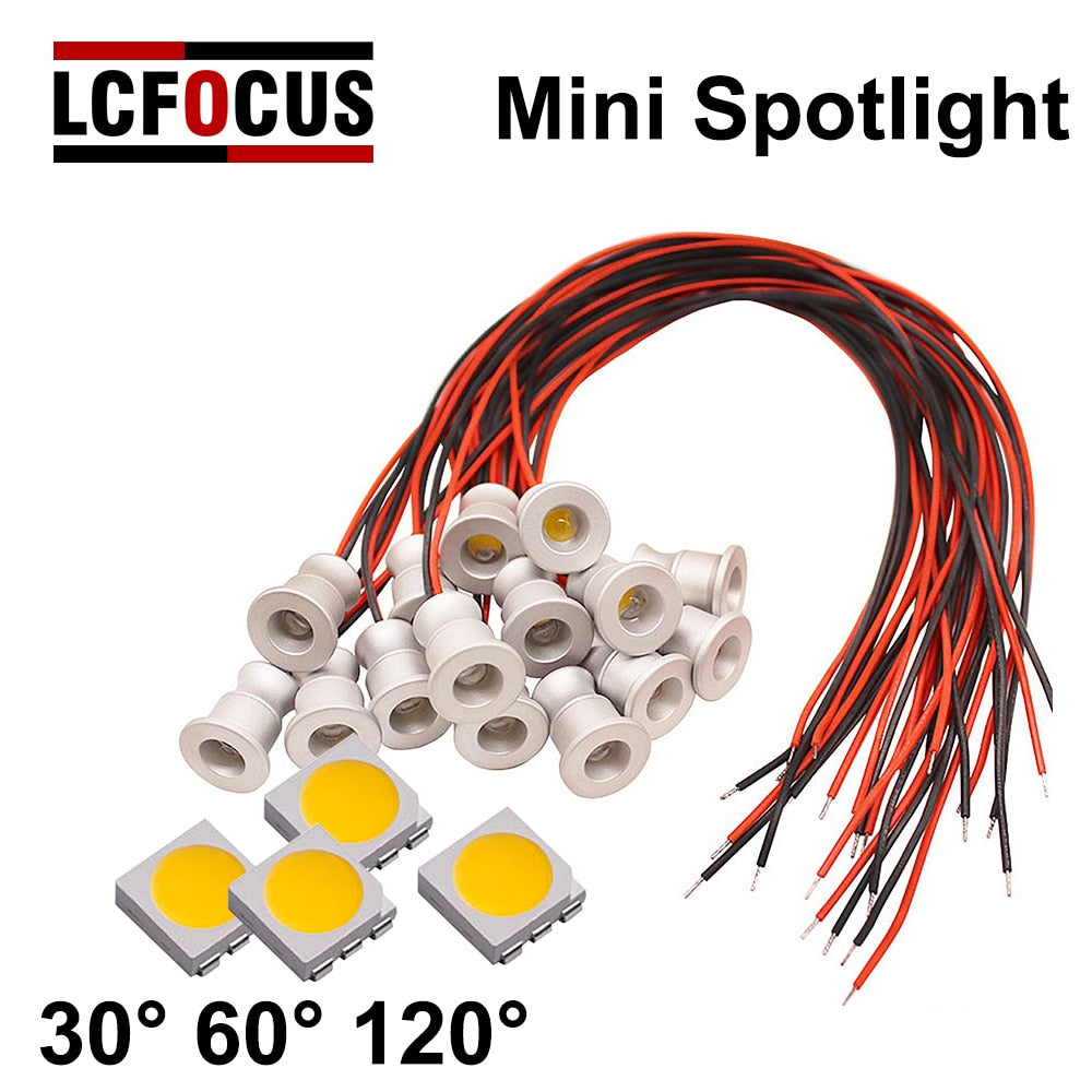 Mini 1W Downlight DC12V IP65 Embedded Interior Decoration Lamp Cabinet Bar Lighting Modern Minimalist Light Luxury LED Spotlight