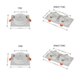 Square Ultra-thin Recessed LED Downlights 7w 12w 14W 15w 18W 30W 36w SMD LED Ceiling Lamp Spot Lights Dimmable AC110-220V Bulb