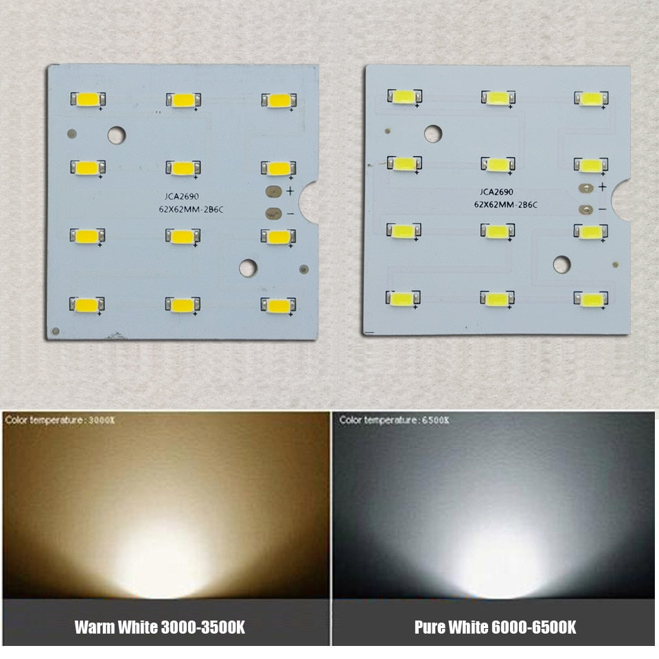LED PCB 6W 12W 18W LED Downlight Aluminum Plate 5/10Pcs Lighting Heatsink SMD5730 110lm/w Square Light Source For Panel lamps