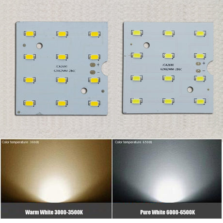 LED PCB 6W 12W 18W LED Downlight Aluminum Plate 5/10Pcs Lighting Heatsink SMD5730 110lm/w Square Light Source For Panel lamps