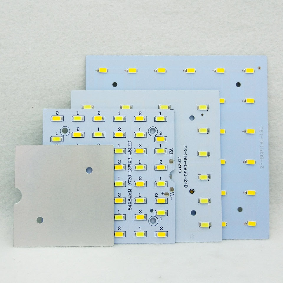 LED PCB 6W 12W 18W LED Downlight Aluminum Plate 5/10Pcs Lighting Heatsink SMD5730 110lm/w Square Light Source For Panel lamps