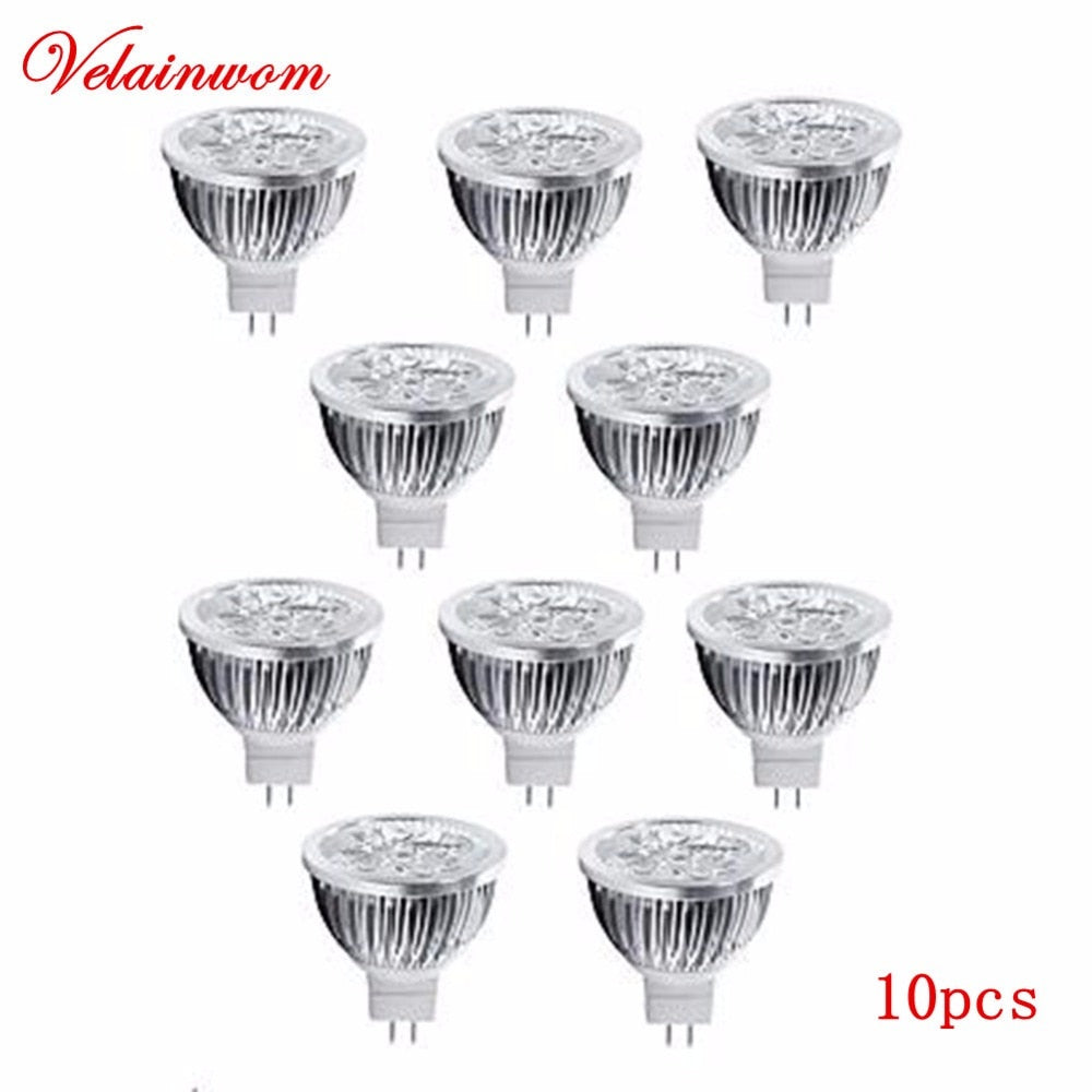 LED Bulb MR16 Spotlight 12V 3W 4W 5W High Power LED Downlight Light Warm/Cool White LED Lamp 10pcs/Lot